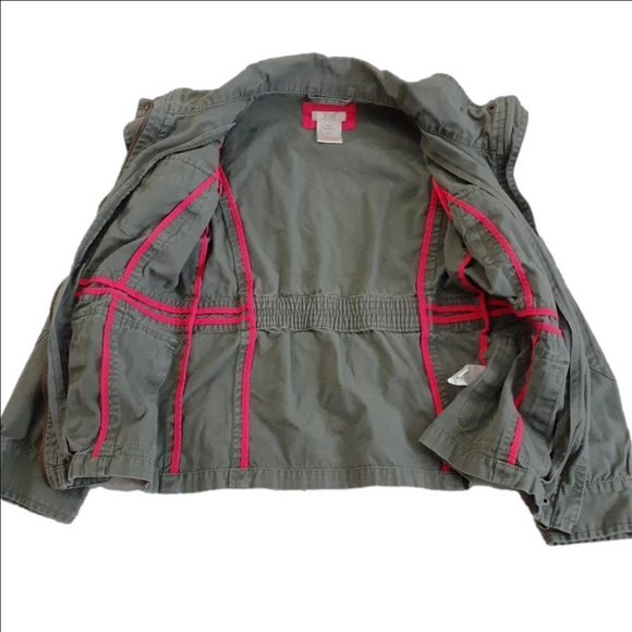 Joe Fresh Girls Army Green Military Jacket Size Small - Picture 6 of 10